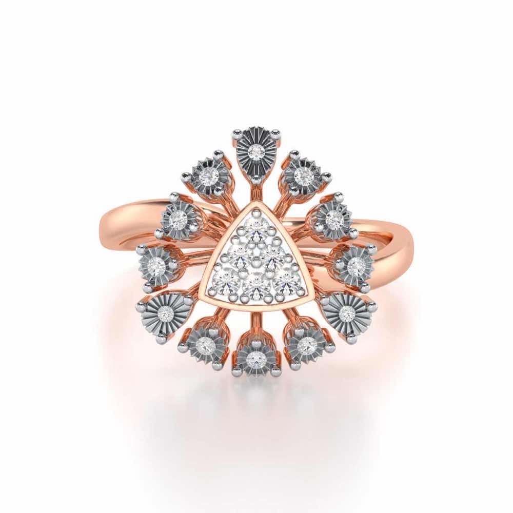 Trillium Silver Ring - Rose Gold - Image 4