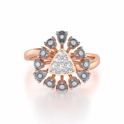 Trillium Silver Ring - Rose Gold - Image 4