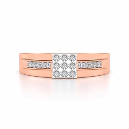 Trine Star Silver Ring For Men - Rose Gold - Image 4