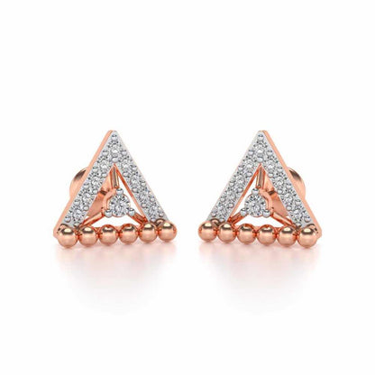 Triogona Silver Earrings - Rose Gold - Image 1
