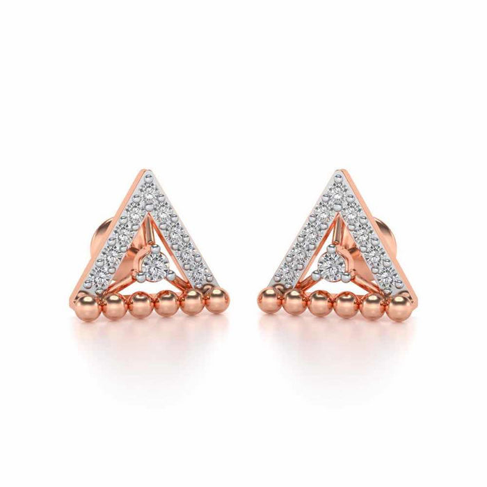 Triogona Silver Earrings - Rose Gold - Image 1