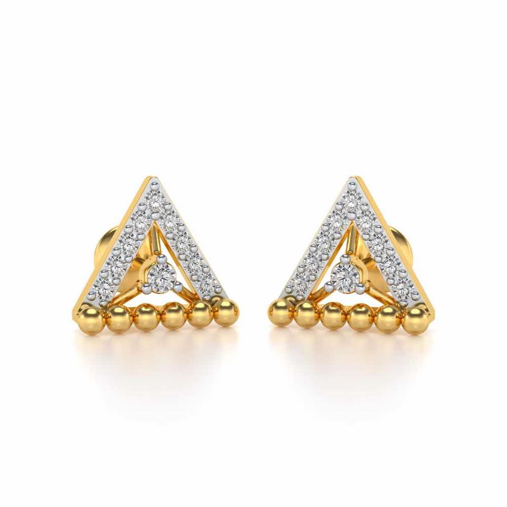 Triogona Silver Earrings - Yellow Gold - Image 1