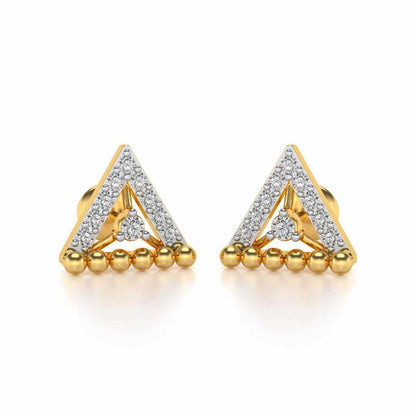 Triogona Silver Earrings - Yellow Gold - Image 1