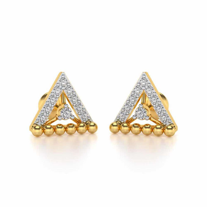 Triogona Silver Earrings - Yellow Gold - Image 1