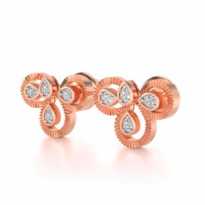 Triskeled Silver Earrings - Rose Gold - Image 3