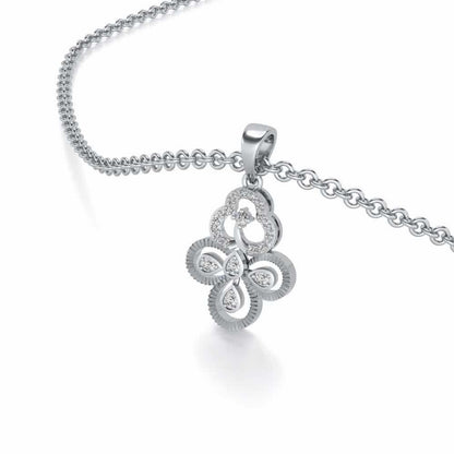 Triskeled Silver Pendant - White Gold - Image 2