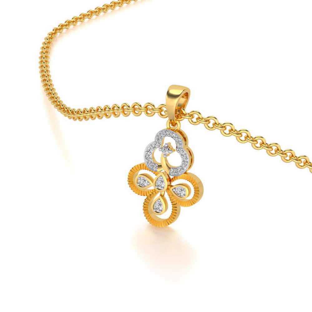 Triskeled Silver Pendant - Yellow Gold - Image 2
