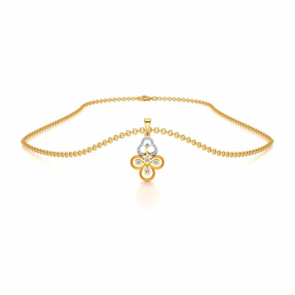 Triskeled Silver Pendant - Yellow Gold - Image 3