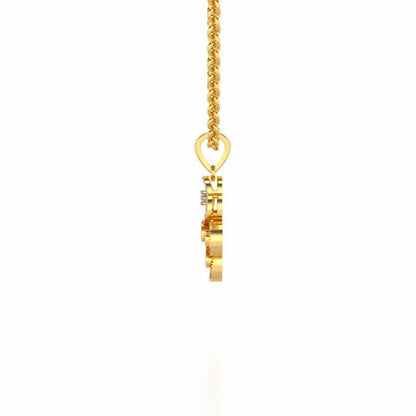 Triskeled Silver Pendant - Yellow Gold - Image 4
