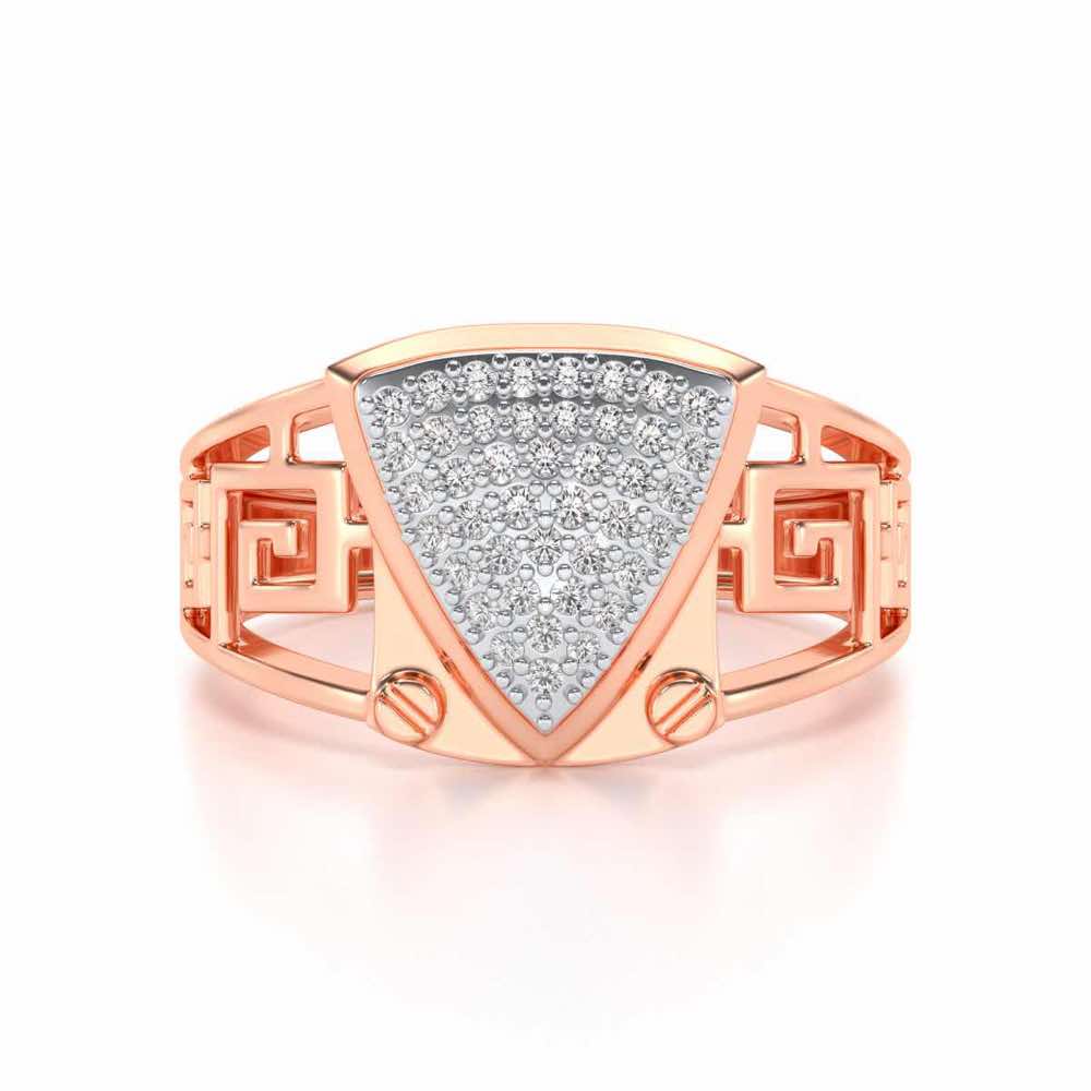 Triyambh Silver Ring For Men - Rose Gold - Image 4