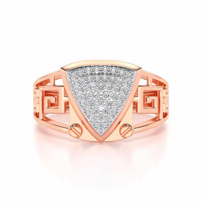 Triyambh Silver Ring For Men - Rose Gold - Image 4