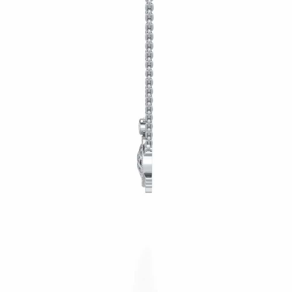Turtle Silver Pendant - White Gold - Image 4