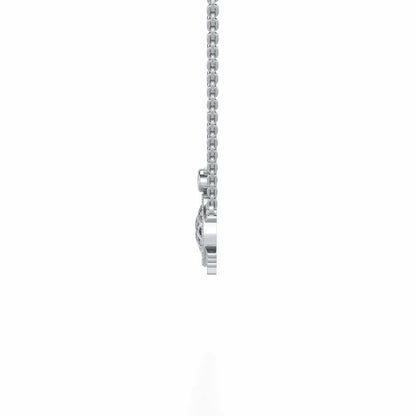 Turtle Silver Pendant - White Gold - Image 4