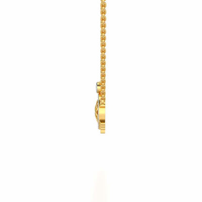 Turtle Silver Pendant - Yellow Gold - Image 4