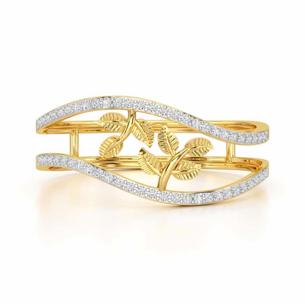 Twig Charm Silver Ring - Yellow Gold - Image 4