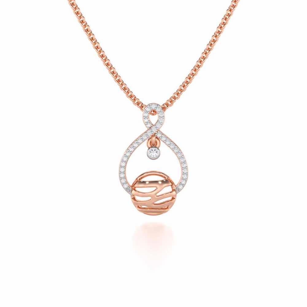 Twilight Bliss Silver Pendant - Rose Gold - Image 1