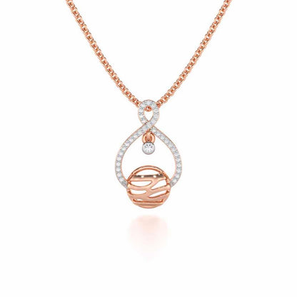Twilight Bliss Silver Pendant - Rose Gold - Image 1