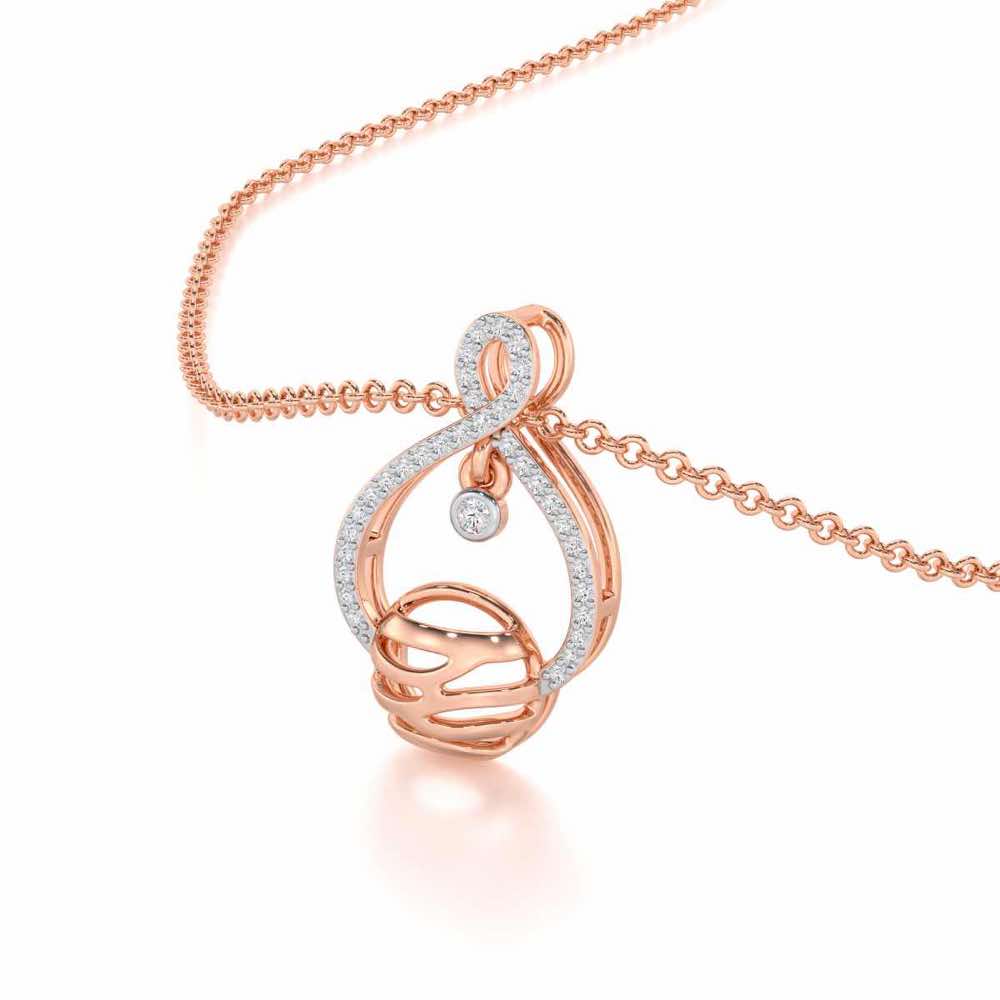 Twilight Bliss Silver Pendant - Rose Gold - Image 2