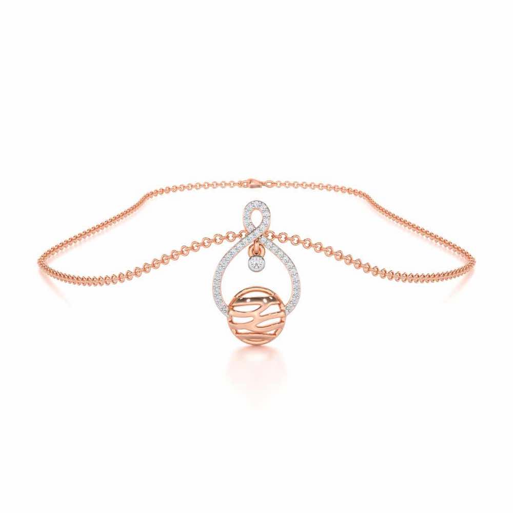Twilight Bliss Silver Pendant - Rose Gold - Image 3