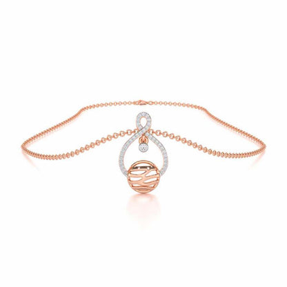 Twilight Bliss Silver Pendant - Rose Gold - Image 3