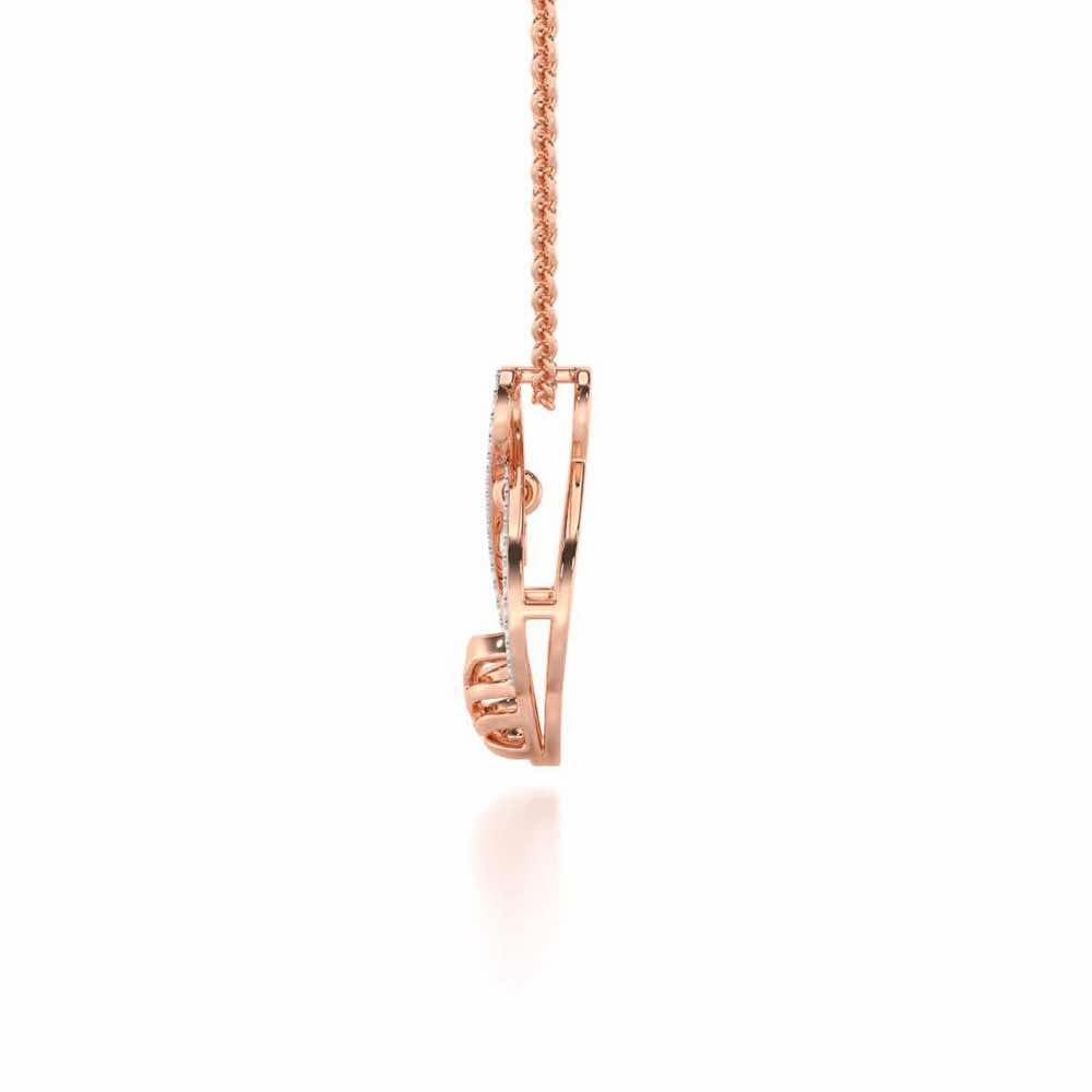 Twilight Bliss Silver Pendant - Rose Gold - Image 4