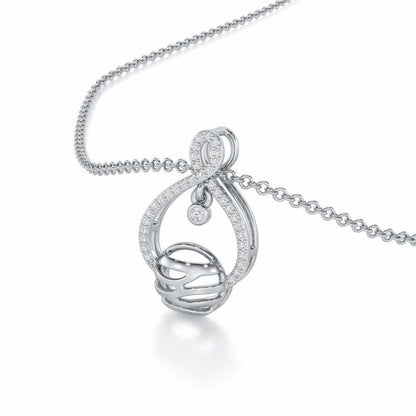 Twilight Bliss Silver Pendant - White Gold - Image 2