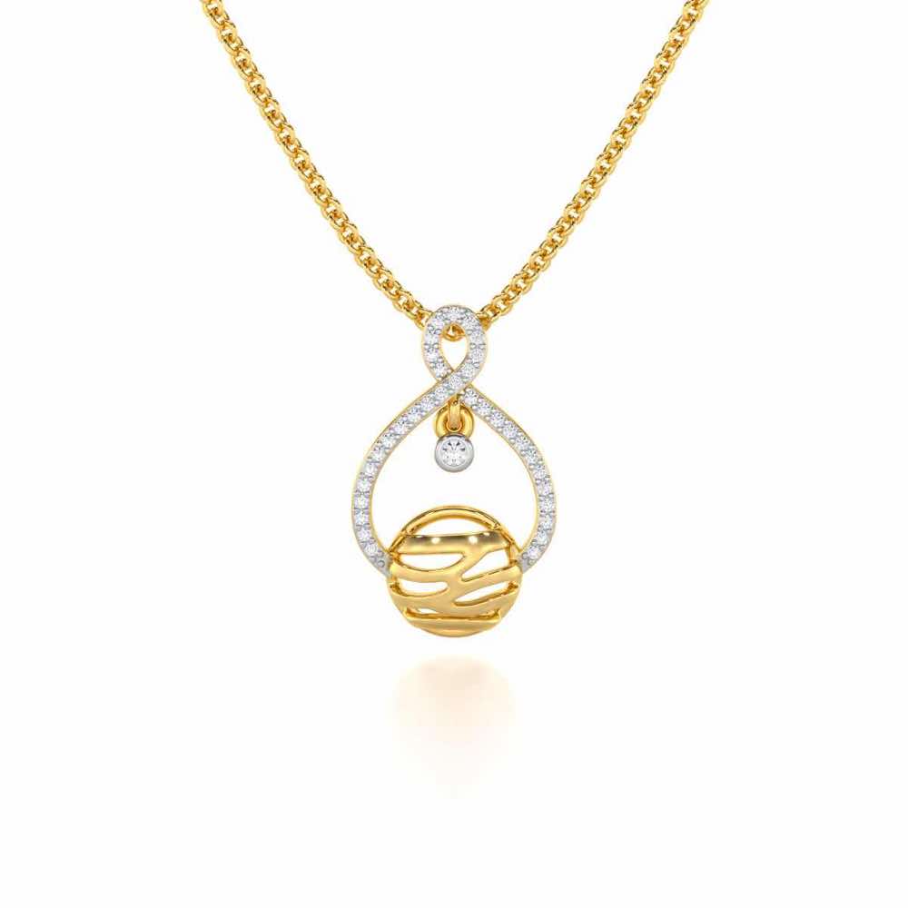 Twilight Bliss Silver Pendant - Yellow Gold - Image 1