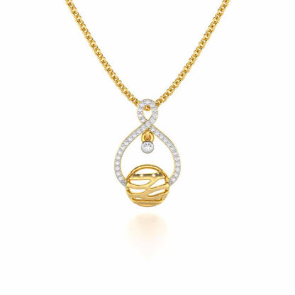 Twilight Bliss Silver Pendant - Yellow Gold - Image 1