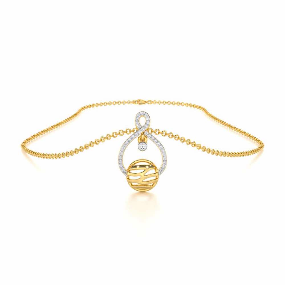 Twilight Bliss Silver Pendant - Yellow Gold - Image 3