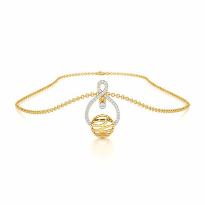 Twilight Bliss Silver Pendant - Yellow Gold - Image 3