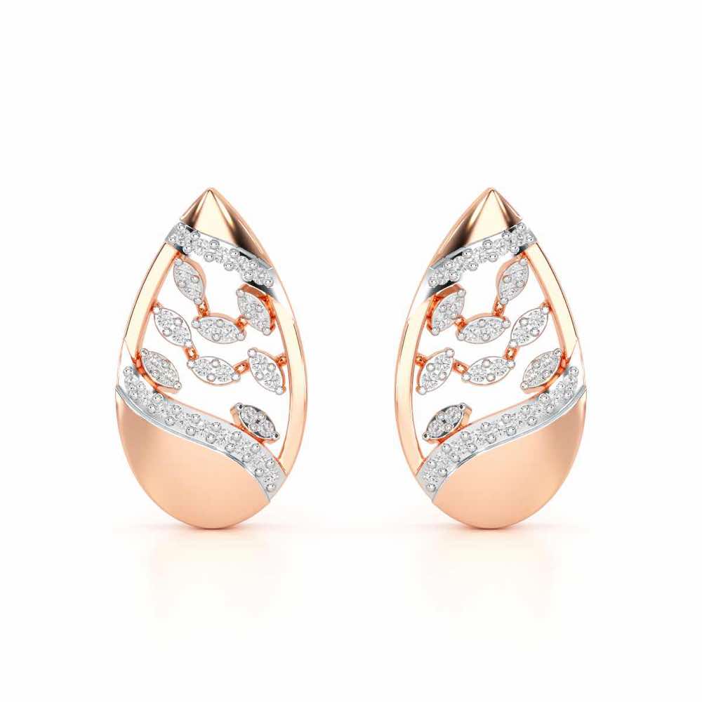 Twilight Luminae Silver Earrings - Rose Gold - Image 1