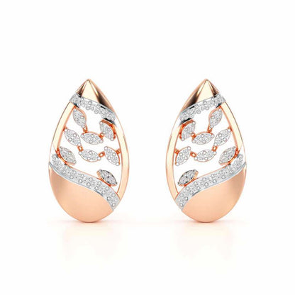 Twilight Luminae Silver Earrings - Rose Gold - Image 1
