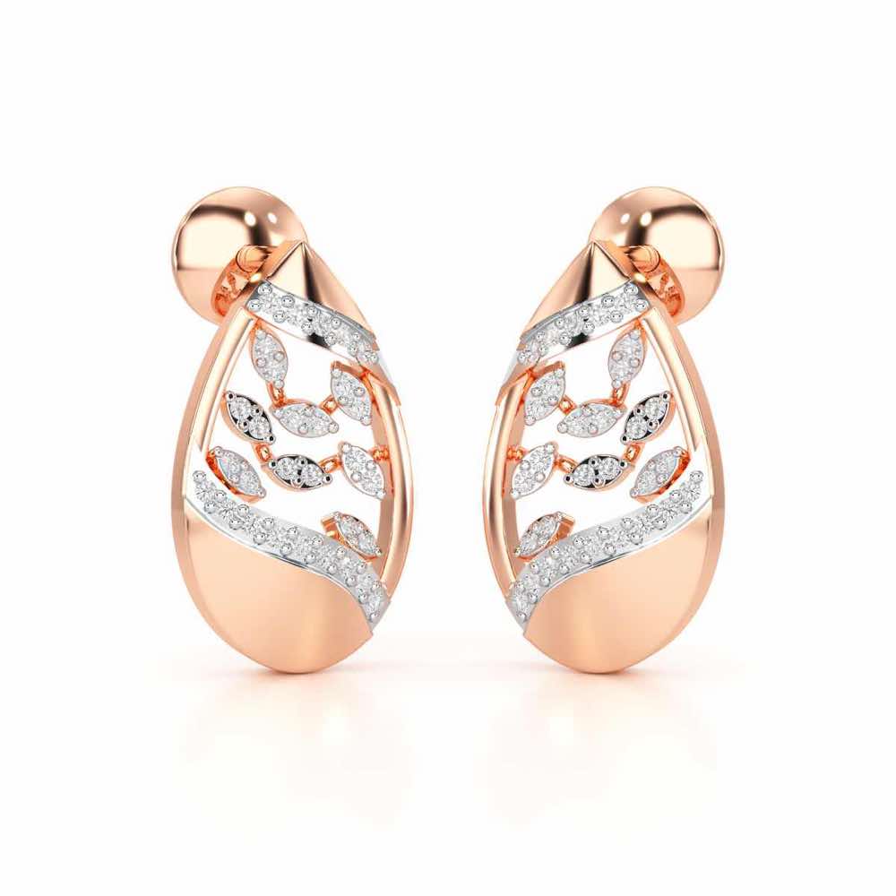Twilight Luminae Silver Earrings - Rose Gold - Image 2