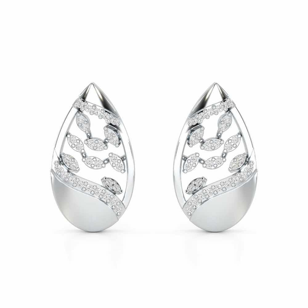 Twilight Luminae Silver Earrings - White Gold - Image 1