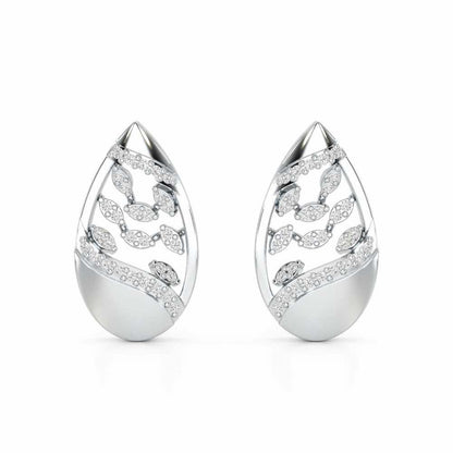 Twilight Luminae Silver Earrings - White Gold - Image 1