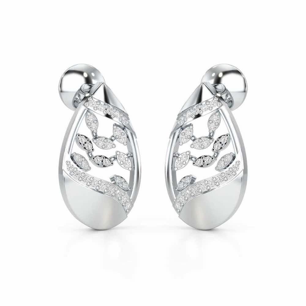 Twilight Luminae Silver Earrings - White Gold - Image 2