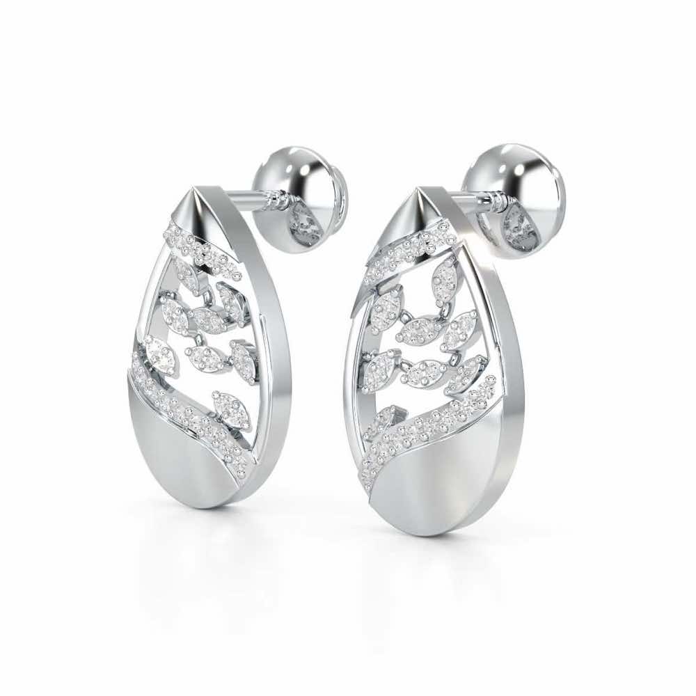 Twilight Luminae Silver Earrings - White Gold - Image 3