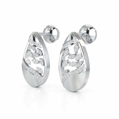 Twilight Luminae Silver Earrings - White Gold - Image 3