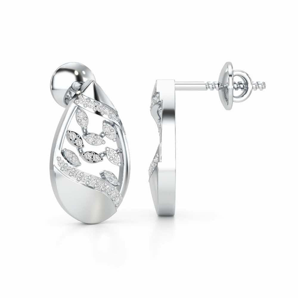 Twilight Luminae Silver Earrings - White Gold - Image 4