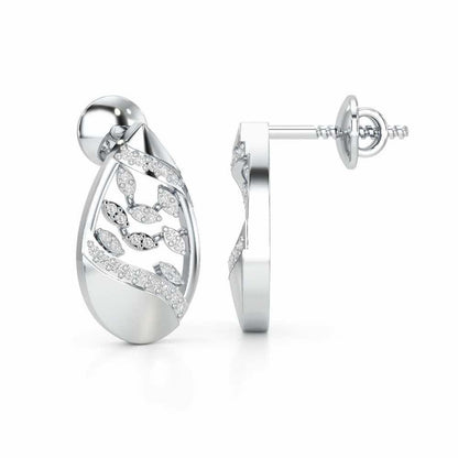 Twilight Luminae Silver Earrings - White Gold - Image 4