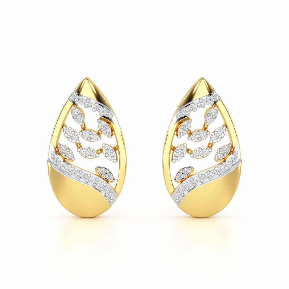 Twilight Luminae Silver Earrings - Yellow Gold - Image 1