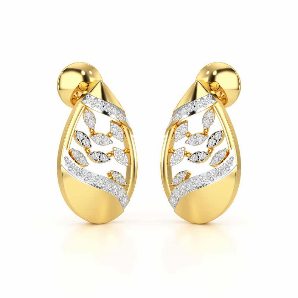 Twilight Luminae Silver Earrings - Yellow Gold - Image 2