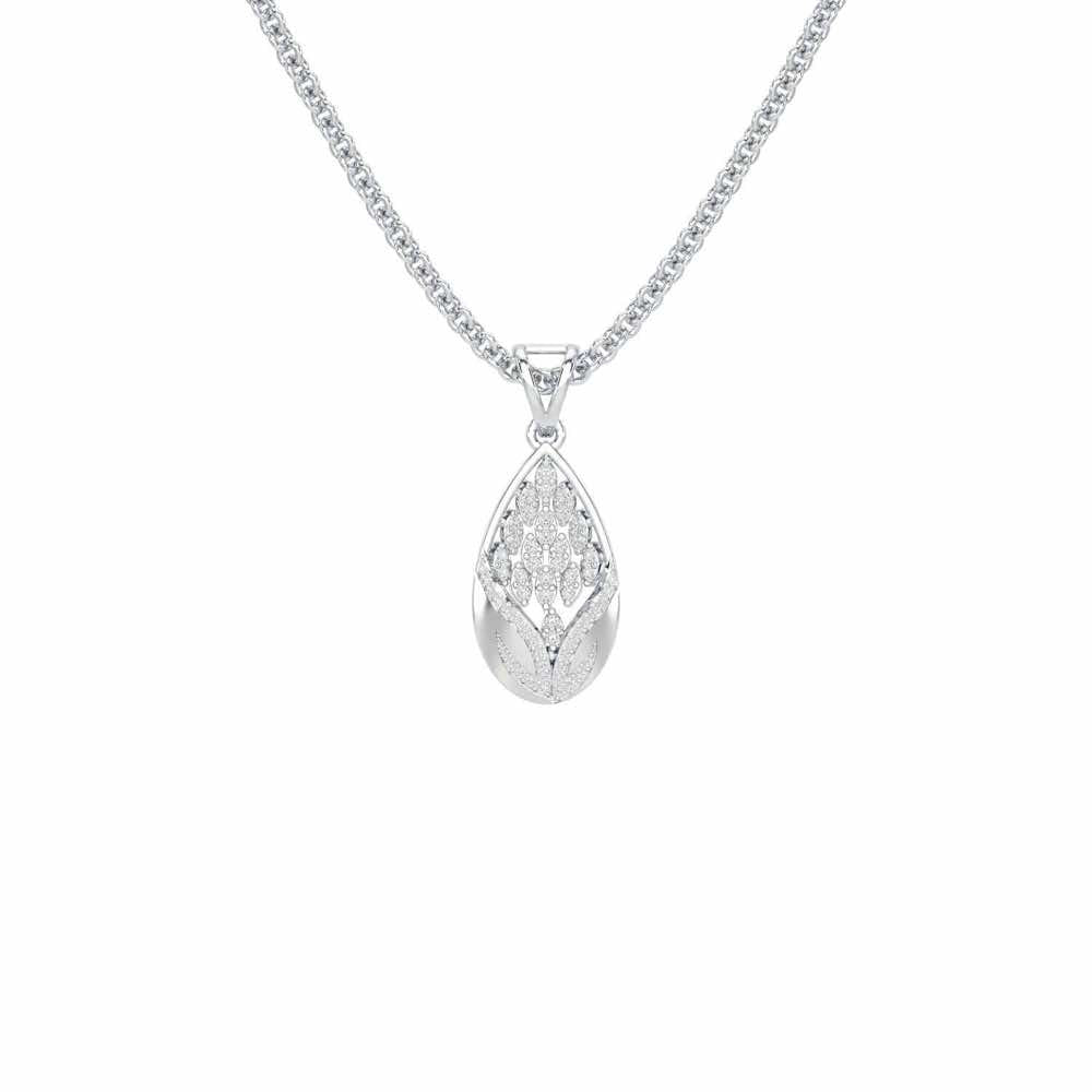Twilight Luminae Silver Pendant - White Gold - Image 1