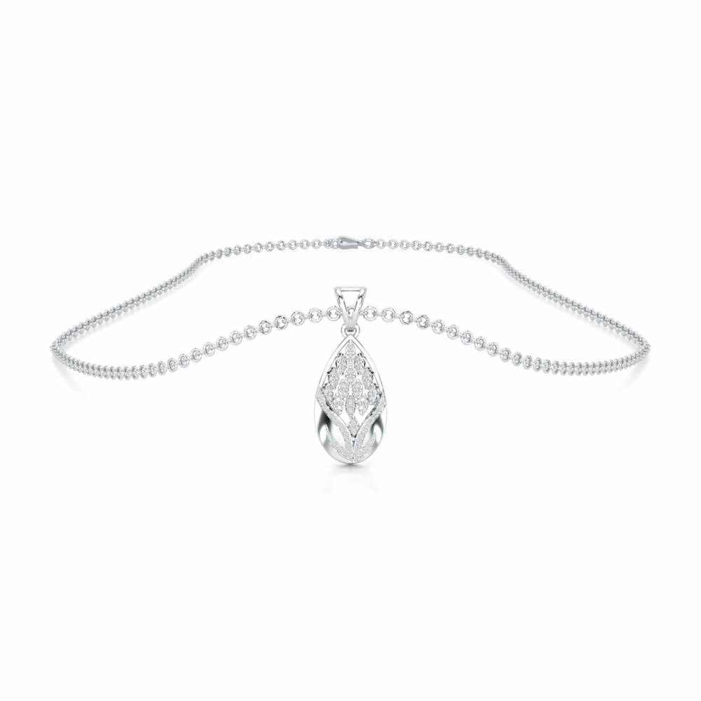 Twilight Luminae Silver Pendant - White Gold - Image 3