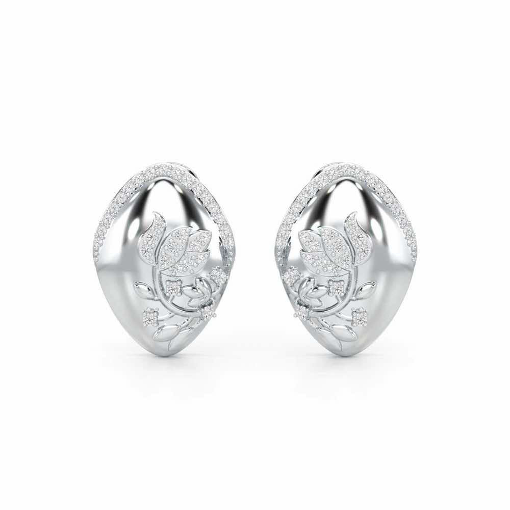 Twilight Sparkle Silver Earrings - White Gold - Image 1