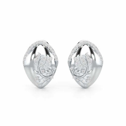 Twilight Sparkle Silver Earrings - White Gold - Image 1
