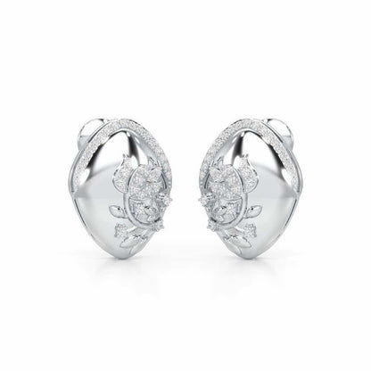 Twilight Sparkle Silver Earrings - White Gold - Image 2