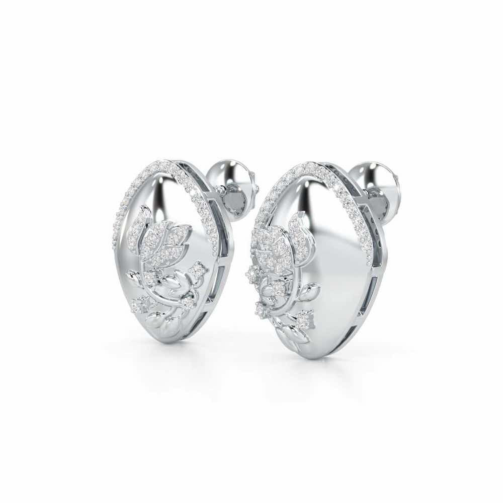 Twilight Sparkle Silver Earrings - White Gold - Image 3
