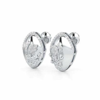 Twilight Sparkle Silver Earrings - White Gold - Image 3
