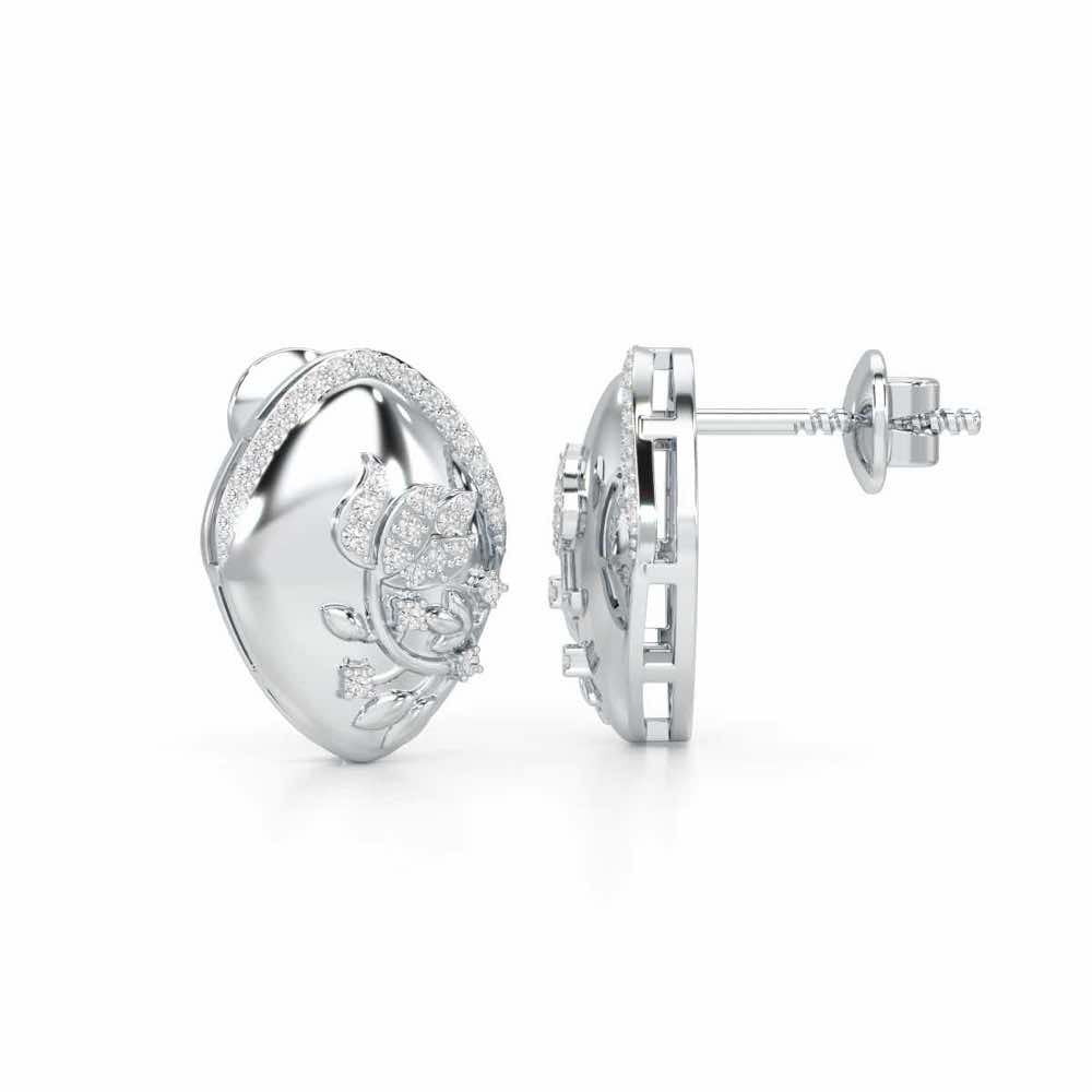 Twilight Sparkle Silver Earrings - White Gold - Image 4